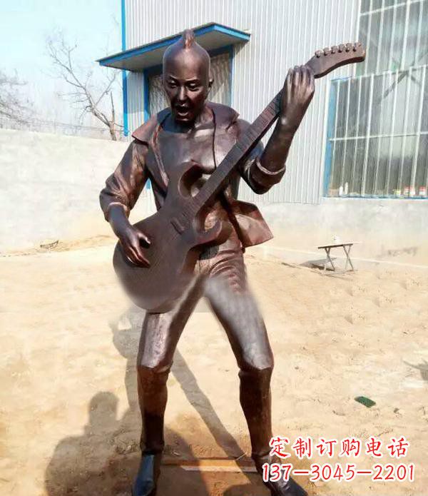 漯河弹吉他公园人物铜雕