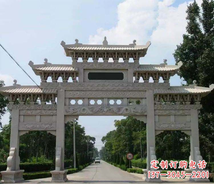 漯河定制牌坊雕塑,传承中国传统文化