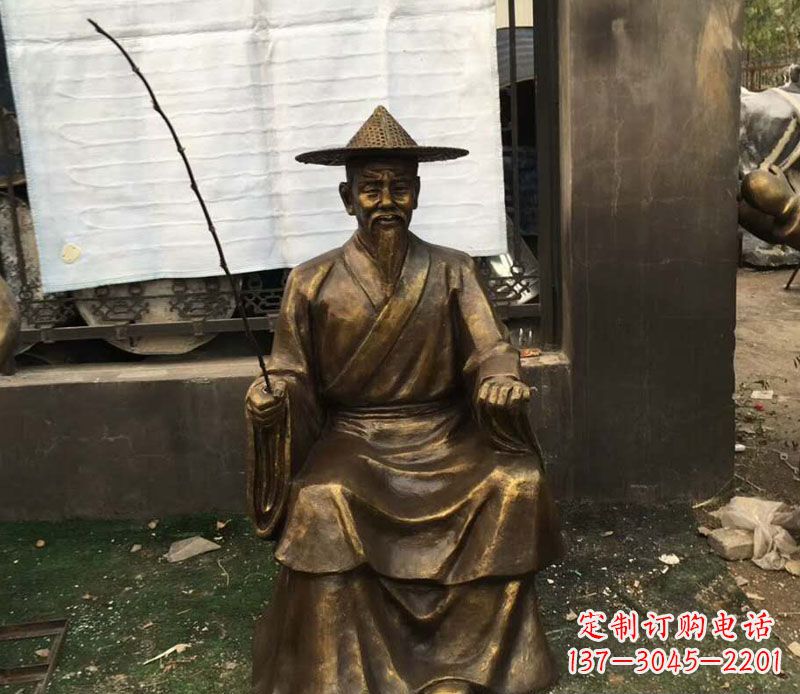 漯河精美手工渔翁铜雕