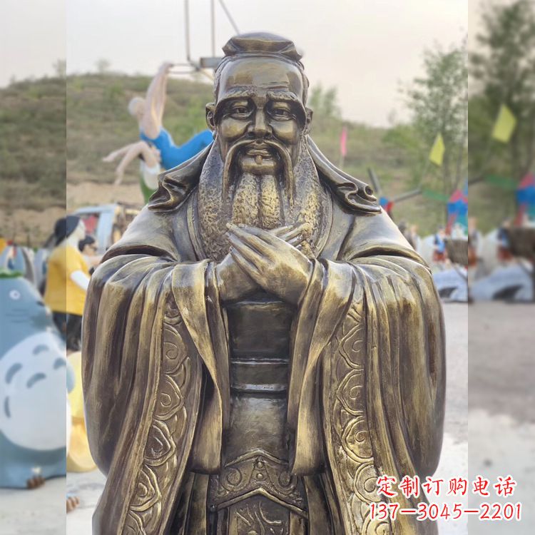 漯河锻铜雕塑孔子