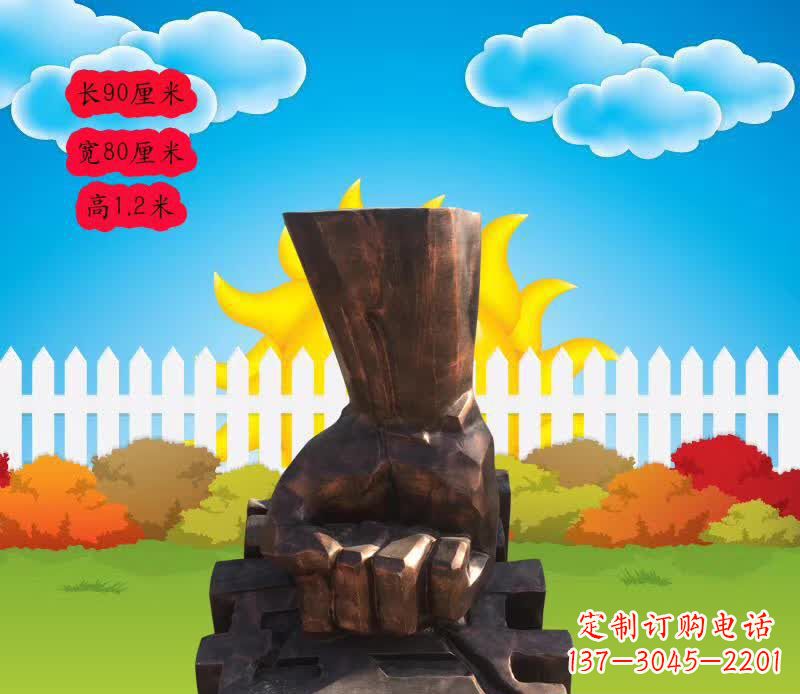 漯河精美铜拳头雕塑