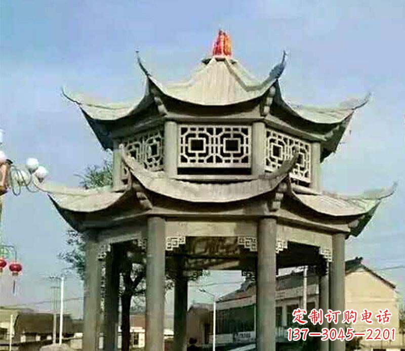 漯河精美仿古石凉亭雕塑