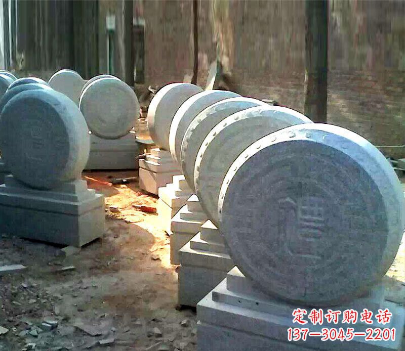 漯河仿古石门墩招财抱鼓石雕