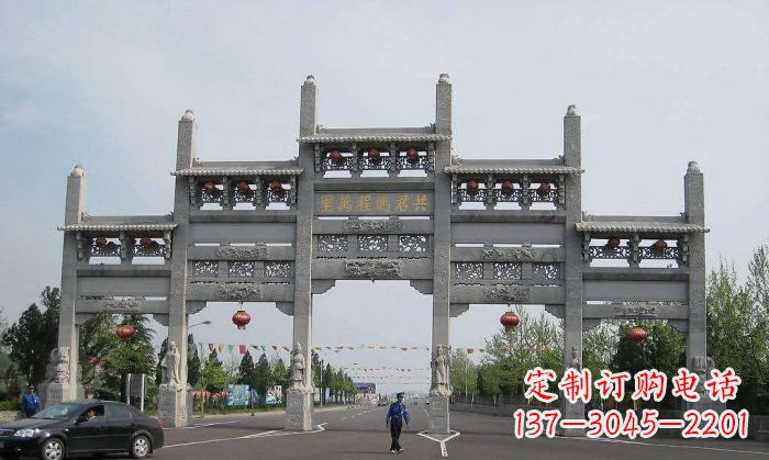 漯河精美仿古石雕牌坊雕塑