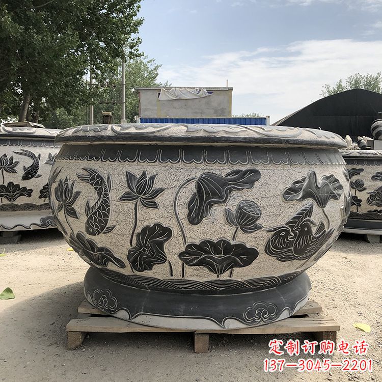 漯河精美仿古花盆雕塑