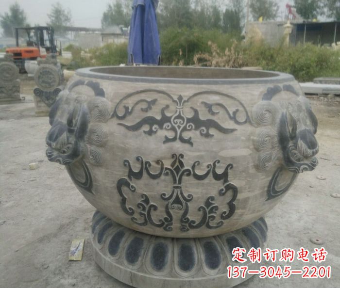 漯河仿古圆形水缸石雕