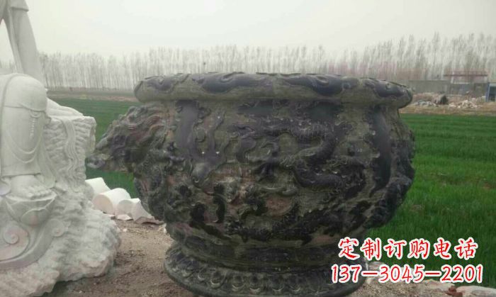 漯河仿古圆形水缸石雕