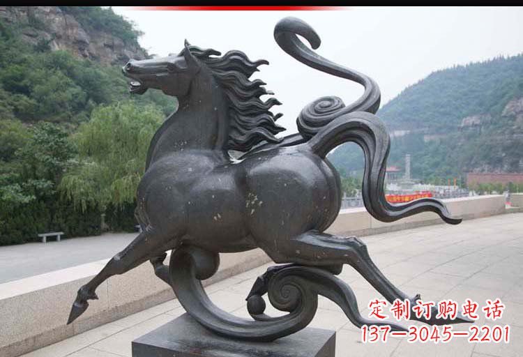 漯河公园奔马铜雕 (2)