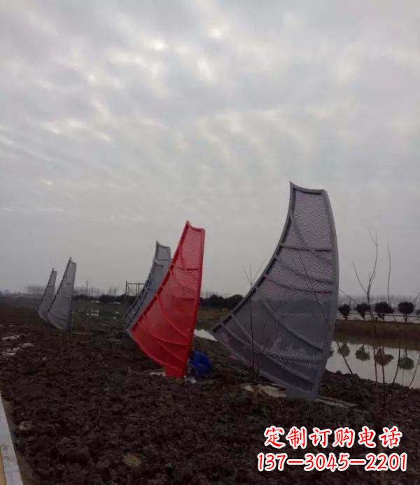 漯河不锈钢抽象帆船雕塑
