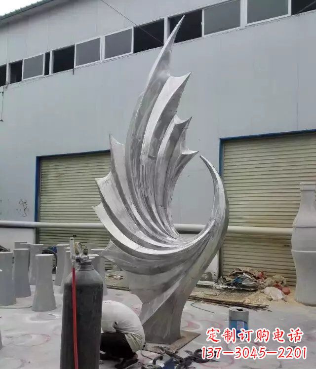 漯河 不锈钢凤凰抽象雕塑