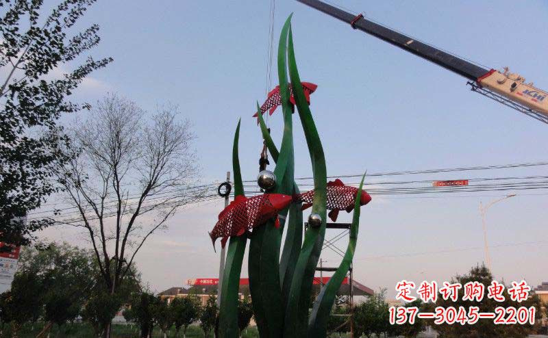 漯河欧洲风格鲤鱼不锈钢雕塑