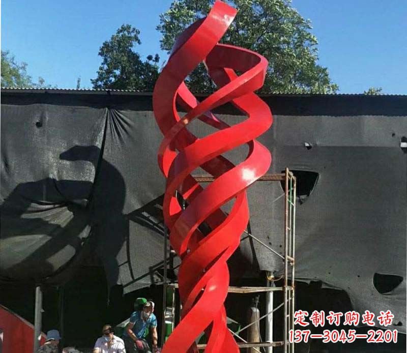 漯河高端不锈钢螺旋飘带景观雕塑