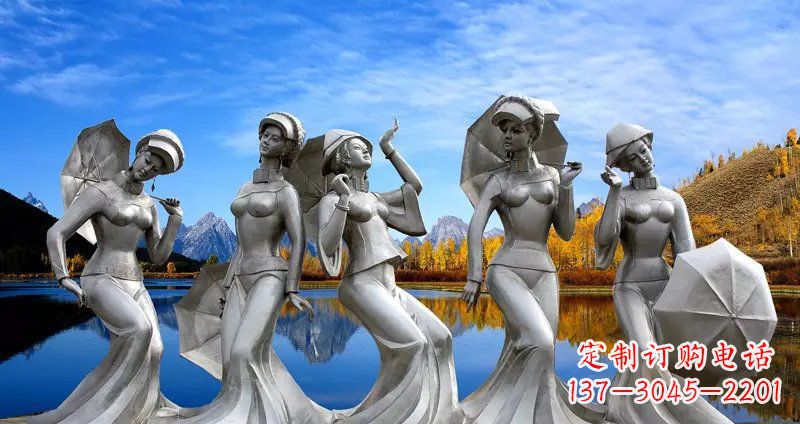 漯河现代少女雕塑