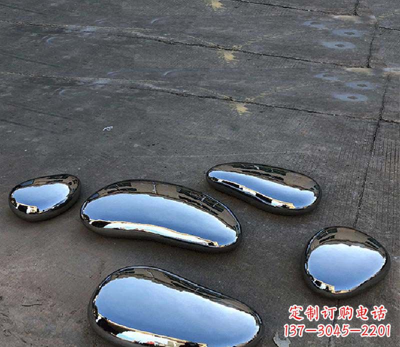 漯河不锈钢水滴景观雕塑美轮美奂，营造自然灵动