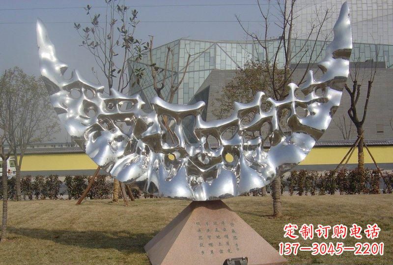 漯河新款不锈钢月亮景观雕塑