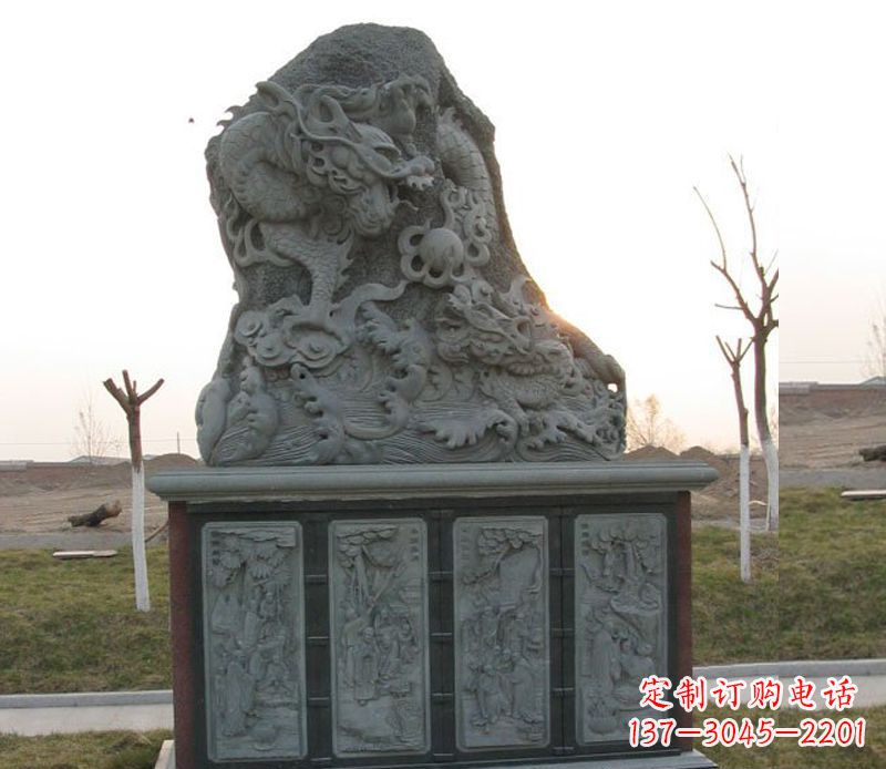 漯河精美的大理石龙雕塑