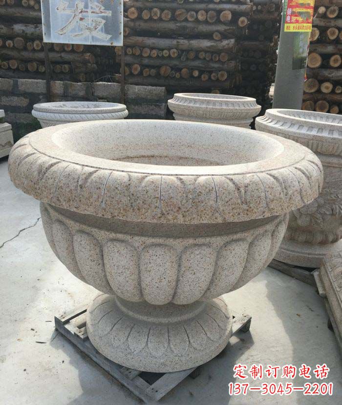 漯河高质量大理石花盆石雕
