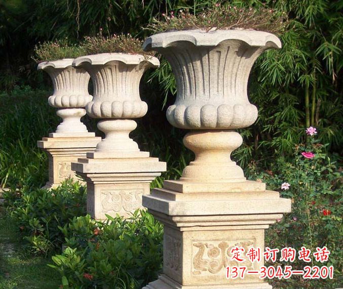 漯河高质量大理石花盆石雕