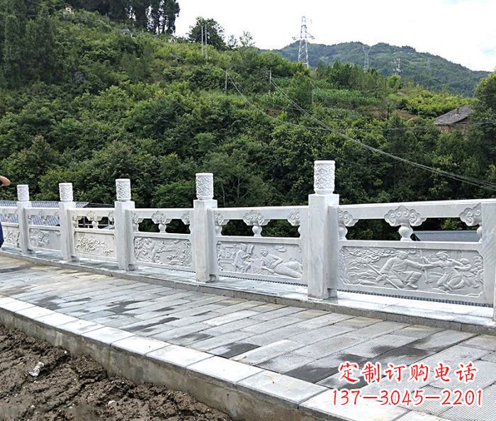 漯河专为公园景观定制的大理石栏板石雕