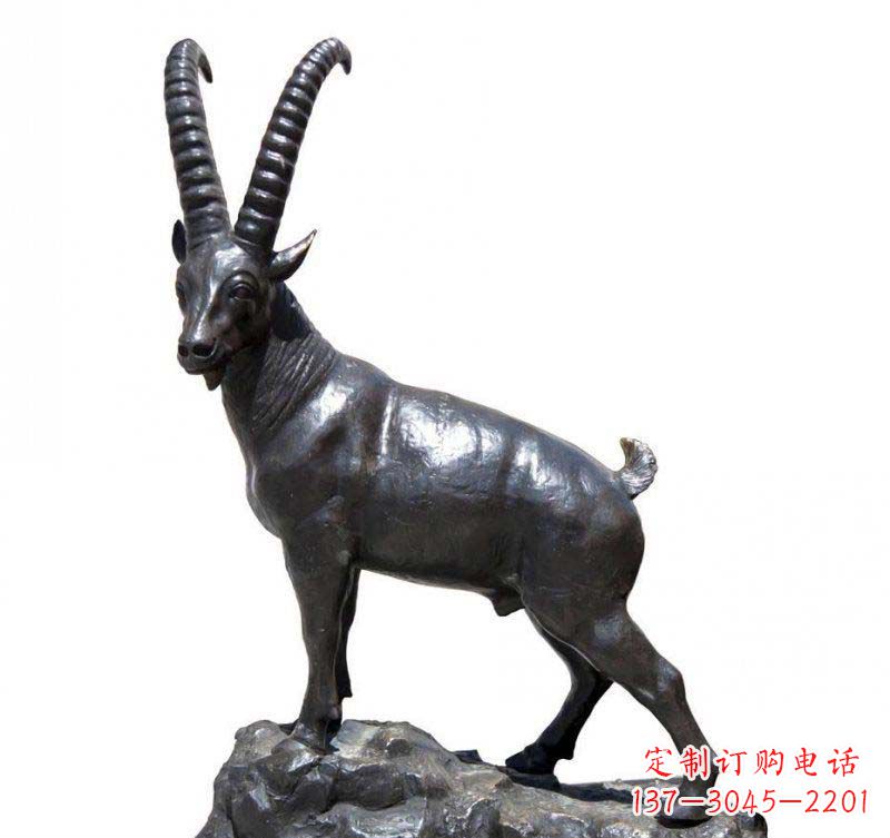 漯河公园羚羊动物铜雕