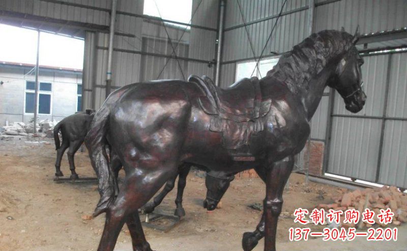 漯河公园铜马动物铜雕