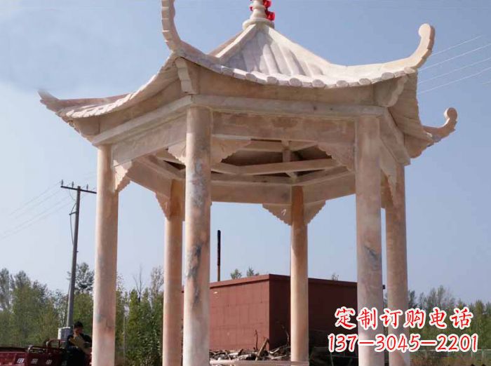漯河红六角凉亭雕塑