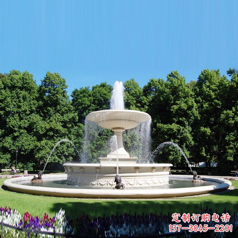 漯河大型欧式石雕喷泉雕塑,提升园林气派