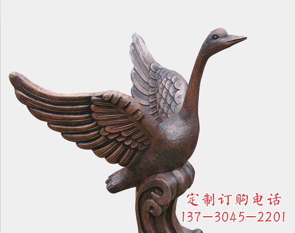 漯河中领雕塑铸造完美的天鹅铜雕