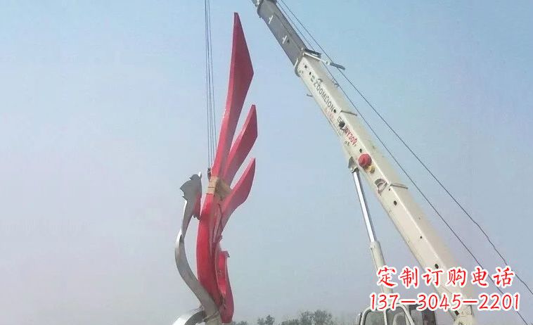 漯河独特而精致的不锈钢抽象凤凰雕塑