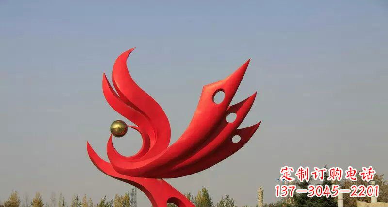漯河不锈钢手工凤凰雕塑
