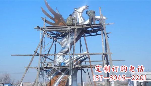 漯河广场不锈钢飞马雕塑