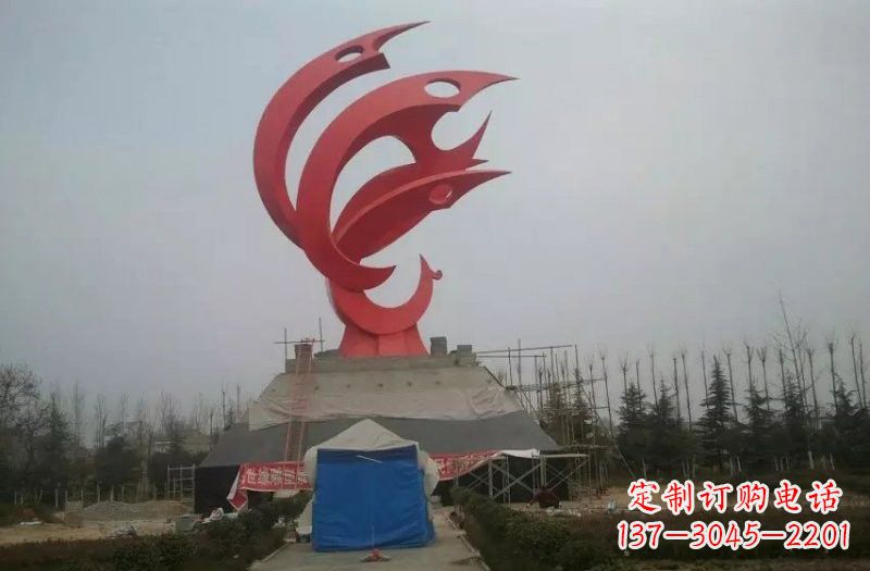 漯河优雅精致的不锈钢凤凰雕塑