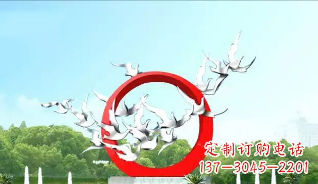 漯河广场不锈钢鸽子雕塑