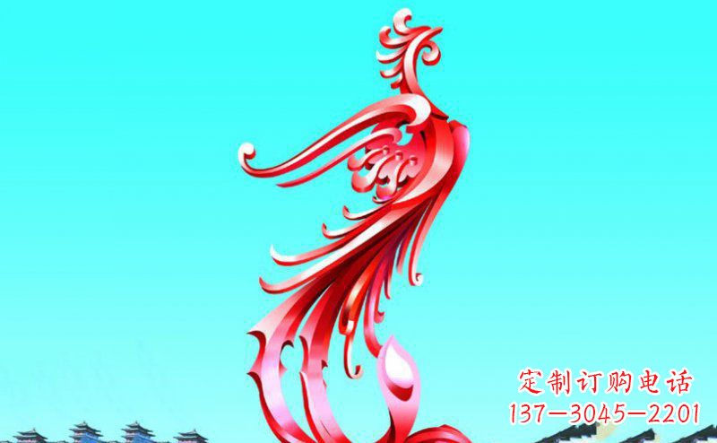 漯河精美的凤凰不锈钢塑料雕塑
