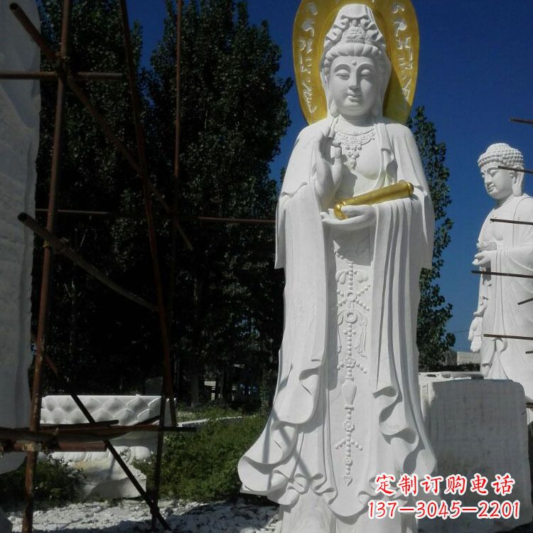 漯河汉白玉石雕佛像石头观音