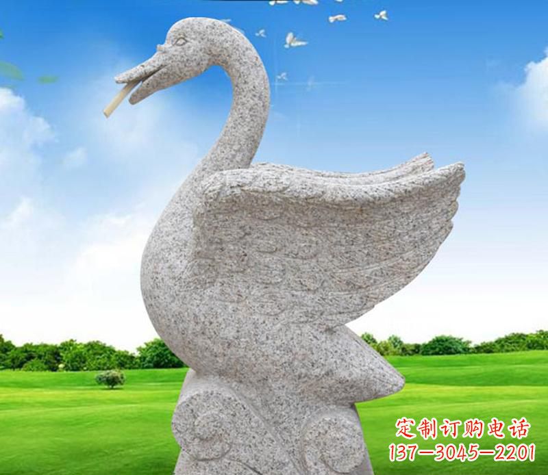 漯河花岗岩动物天鹅雕塑