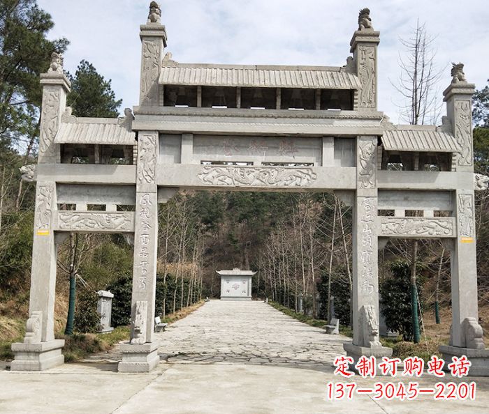 漯河中领雕塑定制牌坊石雕