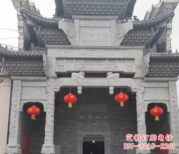 漯河中领雕塑:专业定制牌坊石雕