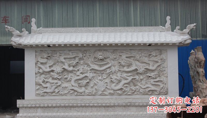 漯河九龙壁石雕塑——让礼堂充满豪华气息