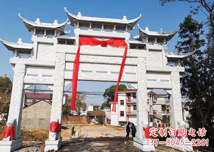 漯河九襄石雕牌坊:专业定制精美牌坊雕塑