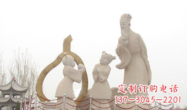 漯河全新手工制作的孔融让梨石雕