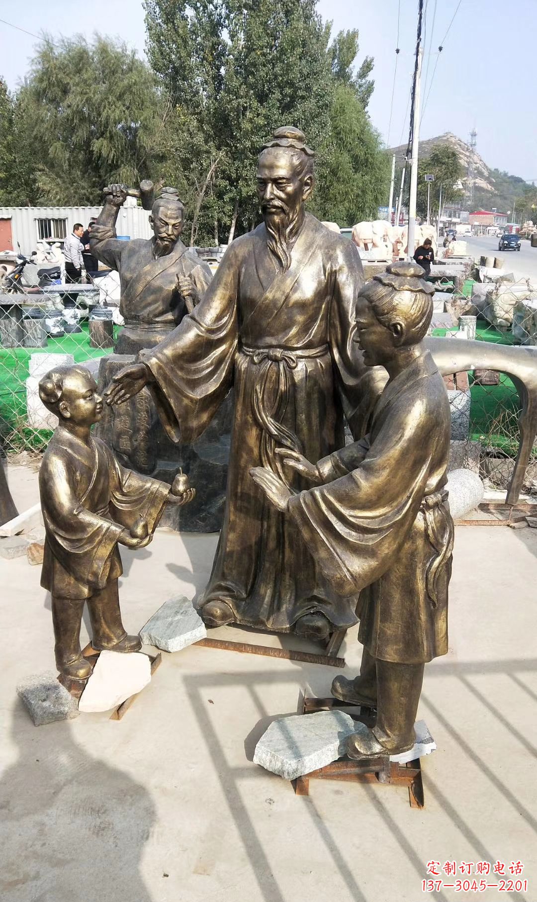 漯河孔融让梨人物雕塑,传承名家之美