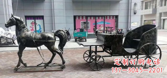 漯河马车景观铜雕 (2)