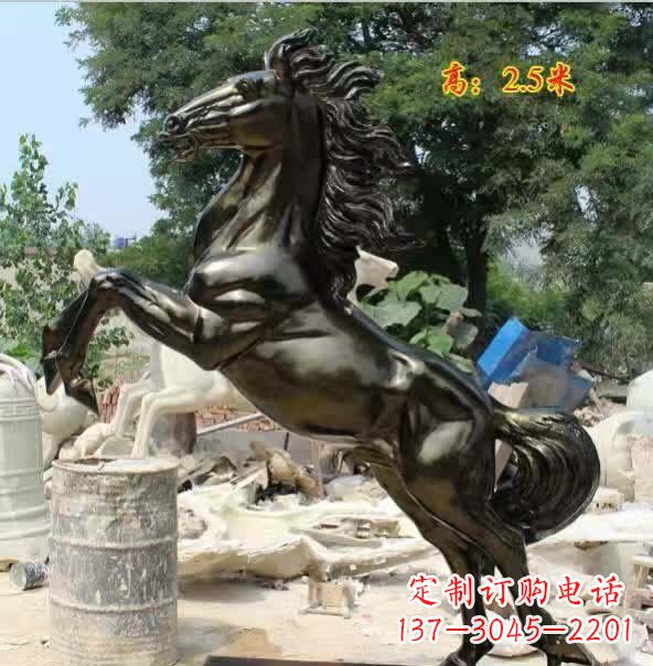 漯河马到成功铜雕 (2)