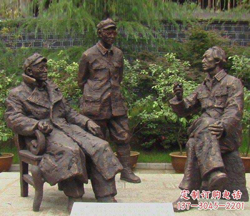 漯河毛泽东刘伯承伟人铜雕