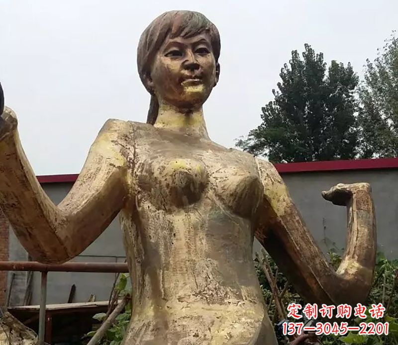 漯河青年男女跳舞公园人物铜雕