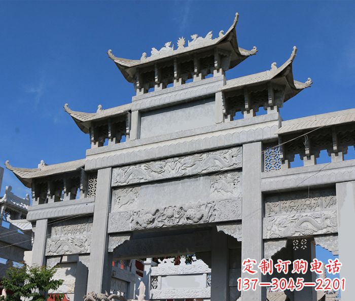 漯河定制牌坊石雕,纪念无价的美好记忆
