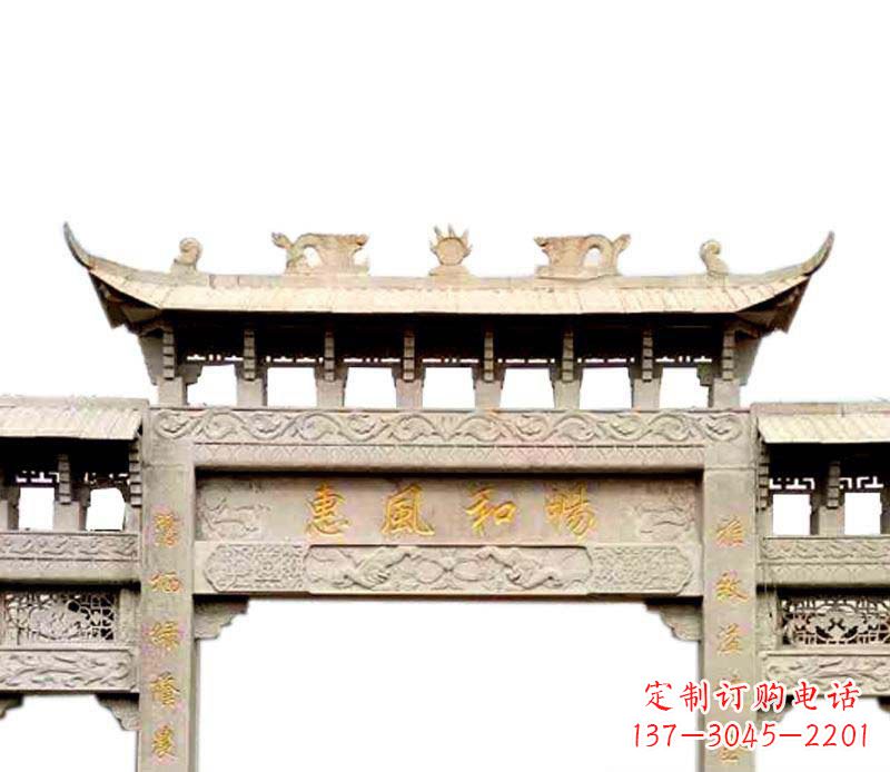 漯河牌坊石雕–传承传统文化，给空间增色彩