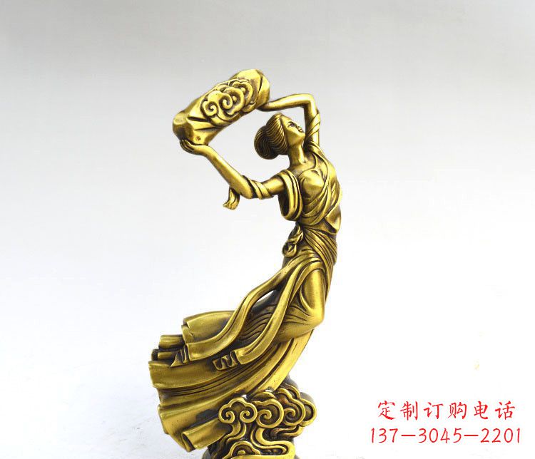 漯河神话故事女娲补天人物铜雕