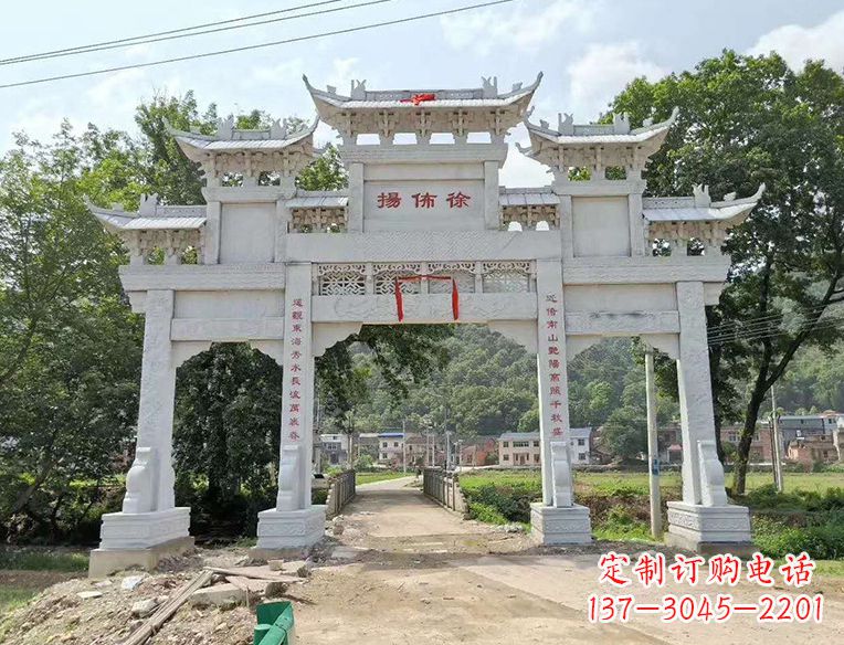 漯河古典大气的门楼石雕雕塑